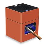 Aluminum Housing Smokeless Ashtray, Multifunctional 3 in 1 Smoke Ashtray with Cigarette Lighter & USB Rechargeable, HEPA Filter Reduce Smoke, Home or Office (Orange)