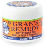 Gran's Remedy Natural Shoe Deodorizer and Foot Odor Eliminator Powder for Men, Women, and Kids, Absorb Sweat and Moisture, Neutralize Smelly Odors, Scented