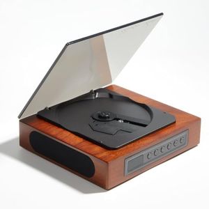 THINKYA DVP-560 Retro Bluetooth CD Player with Hi-Fi Speakers, SPDIF Output, Remote Control, 6-8 Hour Battery Life, Portable Desktop CD Player for Home