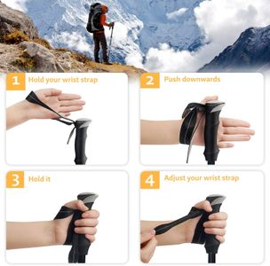 COVACURE Collapsible Walking Poles – Lightweight Trekking Sticks
