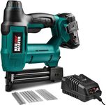 NEU MASTER Cordless Brad Nailer, NTC0023-18 Rechargeable Nail Gun/Staple Gun for Upholstery, Carpentry and Woodworking Projects, Including 18V Max. 2.0Ah Li-ion Battery and Charger