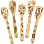 5 PCS Star Wars Wooden Spoon Set,Star Wars Gifts for Men Adults,Baby Yoda Gifts for Women,Starwars Wooden Spatula for Cooking,Star Wars Merchandise for Kitchen Decor