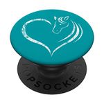 Horse Lover Phone Holder Gifts Girls Women Cute Horse Heart PopSockets PopGrip: Swappable Grip for Phones & Tablets