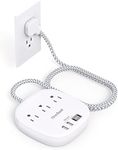 Flat Plug Power Strip, 5ft Ultra Fl