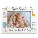 Red Ocean Personalised Baby Gift Photo Frame Birth Details Nursery Decor Baby Boy Gifts Keepsake Newborn Gifts New Mummy and Daddy Gift