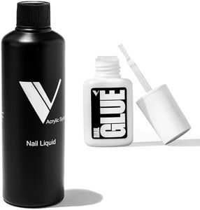 V Beauty Pure Set - Extra Strength Nail Glue, Nail Glue for Nail Tips and Monomer Acrylic Nail Liquid, 8oz