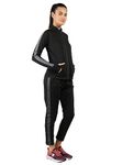 CHKOKKO Women Sports Zipper Running Winter Track Suit Set Dark Grey XXL