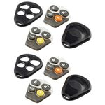 Key Fob Keyless Entry Remote Shell Case & Pad fits Viper EZSDEI474V - 4 Button, Set of 2