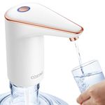 Costar Automatic Water Dispenser Pump - USB Rechargeable Electric Mini Water Pump for 20 Litre Bottle Can, Portable Drinking Water Pump for Home, Office, Camping, and Parties (Smart White)