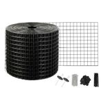 VEVOR 6 inch x 50ft Solar Panel Bird Guard, Critter Guard Roll Kit with 50pcs Durable Metal Fasteners, Solar Panel Guard with Rust-proof PVC Coating, 1/2 inch Wire Roll Mesh
