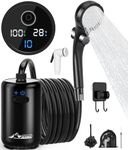 WADEO Portable Camping Shower, [8000mAh] [Powerful 10 Gear] Rechargeable Shower Pump, Outdoor Shower Kit for Beach, Pet, Travel, Car