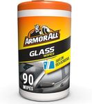 Armor All Car Glass Wipes, Auto Glass Cleaner for Film and Grime, 90 Count