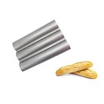 Nonstick French Baguette Pans for Baking 1 Pack 3 Wave Perforated French Bread Pan Baguettes Bakery Tray Toast Cooking Oven Toaster Pan Loaf Bake Mold for Loaf Bread Baking Molding (3 Wave Silver)