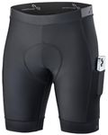 Sportneer Padded Cycling Shorts Mens - Mens Bicycle Cycling Padding Shorts with Pockets for Mountain Road Biking Black