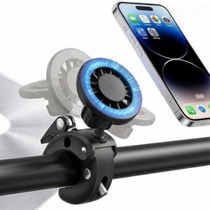 LZECJ Magnetic Phone Holder [Strong Magnets] – Clamp for Stroller, Shopping Cart, Golf Cart, Bike, Motorcycle, Scooter, ATV, Boat, Spin Bike, Treadmill & Handlebar – Universal for iPhone & Cell Phone