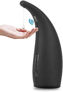 GULICA Automatic Soap Dispenser, Touchless Liquid Soap Dispenser, Soap Dispenser for Kitchen and Bathroom, with Infrared Motion Sensor, Waterproof, 300ml/11oz Rubber Black