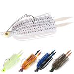 TRUSCEND Swim Jig with Ultra Smooth Teflon Hook, Tour Grade Titanium Weed Guard Bass Jigs, Well-made Valuable Weedless Fishing Lures, Skirted Jigs Perfect in Design and Colors, Freshwater Fishing Gear