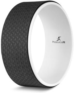 ProsourceFit Yoga Wheel Prop 12” for Improving Yoga Poses, Backbends, Flexibility, Balance, Stretching, Relaxation, Black/White