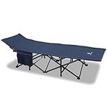 ALPHA CAMP Oversized Camping Cot Supports 600 lbs Sleeping Bed Folding Steel Frame Portable with Carry Bag,Navy