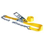 Keeper (04655) 27' x 3" Ratchet Tie-Down with Chain End and Grab Hook