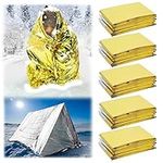 5 PCS Emergency Blankets 160 * 210cm - Insulation Lightweight Thermal Blanket for Outdoors Rescue - Survival Tools for Camping Hiking Marathon First Aid Blankets- As Tents Shelter