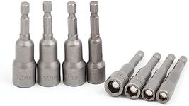 HORUSDY 8-Piece Magnetic Nut Driver Set, 6-13mm Quickly Change Impact Socket Drill Bit Adaptor 1/4" Hex Shank Heavy Duty Metric Size