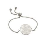 SIPURIS Metatron's Cube Bracelet for Men Women Archangels King Solomon Seal Coin Link Bracelet Stainless Steel Geometry Hollow Out Chains for Men Amulet Jewelry (Sliver), Stainless Steel, no gemstone