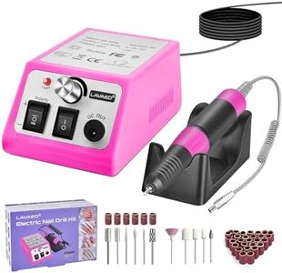 LAVAED Nail Drill Professional Electric Nail File 35000RMP Nail Filer Nails Drill Kit Electric E Filer for Nails with Nail Drill Bits and Sanding Bands and for Acrylic Nail Gel Nail Manicure Pedicure