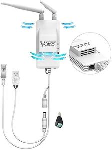 VONETS VAP11S-5G Industrial 5GHz WiFi Bridge Repeater with Ethernet Splitter, WiFi RJ45 1 Male to 2 Female LAN Cat5 Ethernet Cable Splitter Exclusive WiFi Bridge with Fan