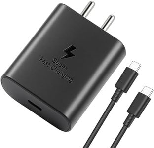 45w Type-C Super Fast Charger Adapter & Cable Compatible with Samsung Galaxy S25/S24/S23/S22/S21(Ultra/Plus/Fe),A35/M56/M35/M16/M06/M05/A56/A55(S,M,F,Z,A).Supports All Series & Other USB-C Device.