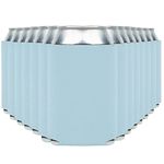 Blank Beer Can Coolers Sleeves (14-Pack) Soft Insulated Beer Can Cooler Sleeves - HTV Friendly Plain Can Sleeves for Beer Cans & Bottles - Blanks for Vinyl Projects & Wedding Favors (Light Blue)