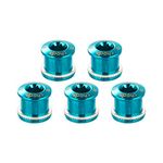 Chooee Single/Double Chainring Bolts， M8×6.5mm Bicycle Chainring Bolts&Nuts Set,Blue