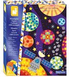 Janod Space-Themed Foam Mosaics Set-Les Ateliers du Calme-Children’s Arts & Crafts Kit-Mastering Fine Motor Skills & Concentration-7 Years +, J07855, Multicolor