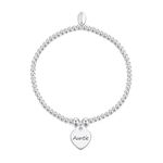 Philip Jones Auntie Heart Charm Beaded Stretch Bracelet