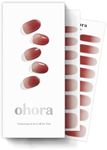 ohora Semi Cured Gel Nail Strips (N Fig Jam) - Works with Any Nail Lamps, Salon-Quality, Easy to Apply & Remove - Valentine's Day Gel Nail Wraps, stickers, romantic gift ideas