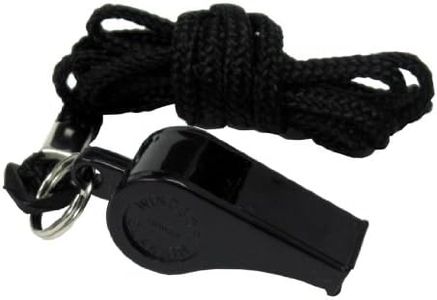 D.T. Systems Super-Pro Black Dog Training Whistle and Black Nylon Lanyard