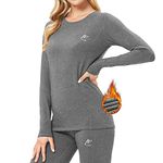 MeetHoo Thermal Underwear for Women, Winter Warm Base Layer Compression Set, Fleece Lined Long Johns Running Skiing