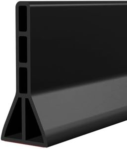 Raycity 3"H Shower Threshold Water Dam, Shower Water Guard, 118 Inch, Black