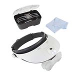 Lightcraft LC1766 Pro LED Magnifier Headband with Bi-Plate Magnification, White, 7.0 cm*28.0 cm*22.5 cm