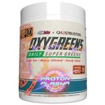 EHP Labs x Ghostbusters OxyGreens Super Greens Powder - Spirulina Superfood, Green Juice Powder & Greens Supplements with Prebiotic Fibre, Antioxidants & Immunity Support, 30 Serves (Proton Plasma)