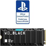 WD_BLACK 1TB SN850 NVMe SSD for PS5 Consoles Solid State Drive with Heatsink - Gen4 PCIe, M.2 2280, Up to 7,000 MB/s - WDBBKW0010BBK-WRSN
