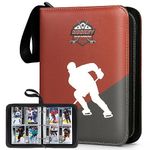 Hockey Card Binder with Sleeves, 440 Pockets 3-Ring Metal card Holder Protectors Albums, Card Storage Organizer Case Compatible with upper deck Trading Card, Sport, Football, Baseball, TCG Cards