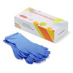 zomchain nitrile gloves Kids Gloves Disposable Nitrile Gloves for 4-10 Years - Latex Free Food Grade Powder Free - for Crafting Painting Gardening Cooking Cleaning - 100 PCS Purple