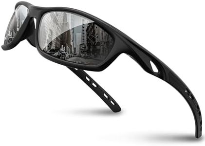RIVBOS Mens Sunglasses Polarized UV Protection TR90 Unbreakable Frame Sports Driving Fishing Cycling RB833-black&Black