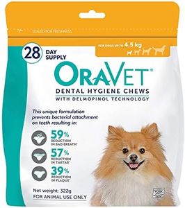 Oravet Dental Hygiene Dog Chews, 28 count, Orange, XS