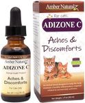 Amber NaturalZ Adizone C Herbal Supplement for Cats | Feline Herbal Supplement for Occasional Soreness, Stiffness, Aches and Discomfort | 1 Fluid Ounce Glass Bottle | Manufactured in The USA