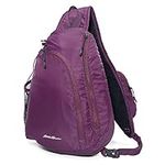 Eddie Bauer Unisex's Ripstop 8l Shoulder Sling Pack with Padded Air-mesh Adjustable Crossbody Strap-Dk Plum, ONE Size Regular