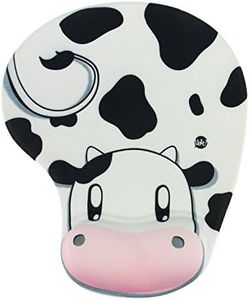 Onwon Cartoon Wrist Protected Personalized Computer Decoration,Ergonomic Design Memory Foam, Gel Mouse Pad/Wrist Rest(Cow Style)