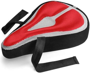 Roam - Seat Cushion Cover - Comfort Gel Pad for Mountain, Exercise & Road Bikes - Waterproof Protection for Men & Women - Red