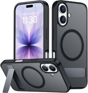 SPIDERCASE for iPhone 17 Case, Built-in Stand, Black